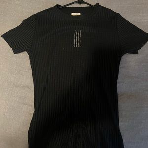 Pilcro xs black ribbed tee- never worn new with tags